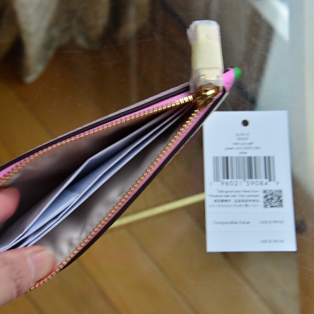 Kate Spade KK207 Bubble Gum Large Slim Card Holder - Picture 7 of 7